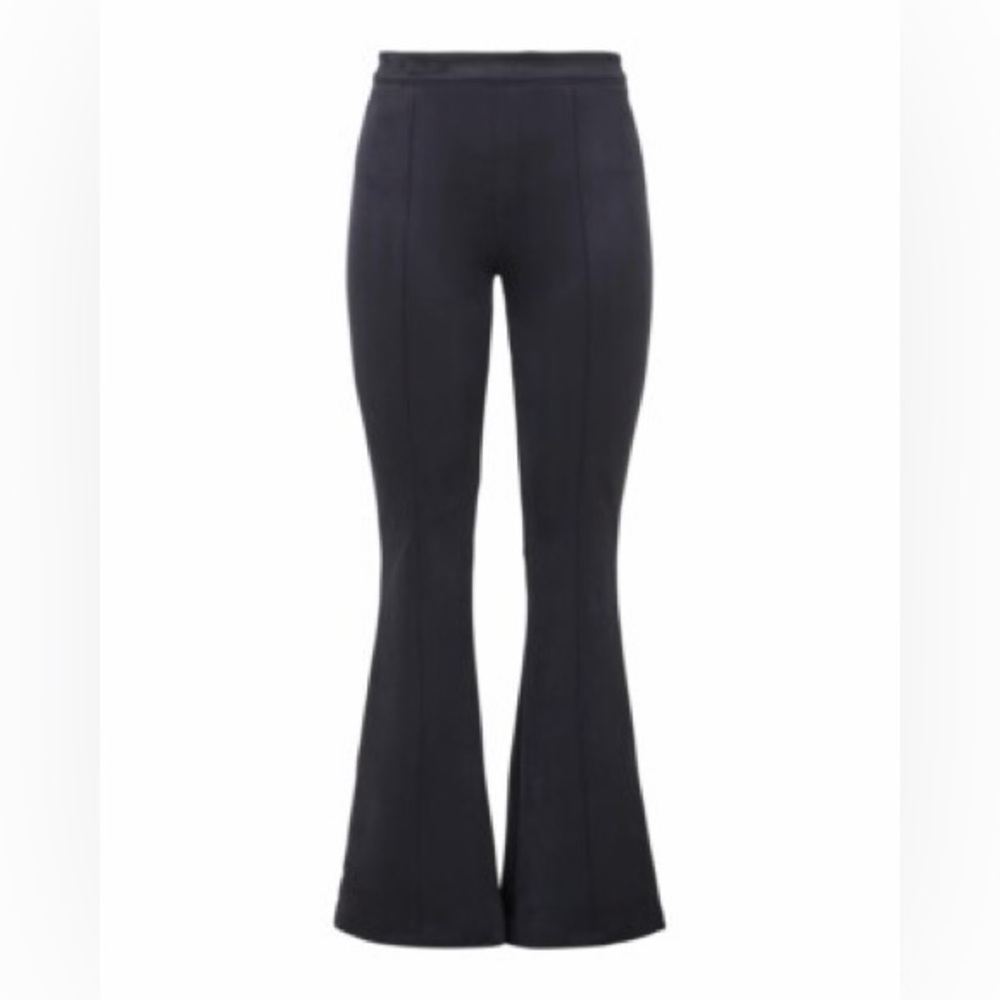 NEW Women's Spanx High Waisted Black Faux Suede Flare pants size large